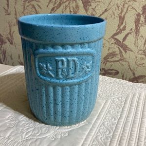 Paula Deen kitchen utensil holder turquoise blue